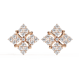 Luxe Diamond Cluster Stud Earrings