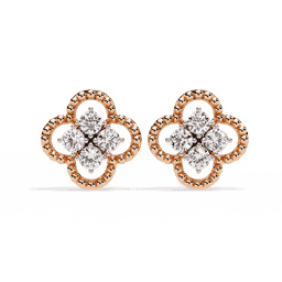 Diamond Clover Studs