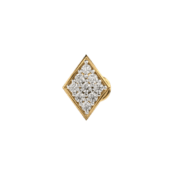 Rhombus Nose Pin Studded With 0.07Cts Diamonds