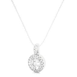 Radiant Halo Solitaire Pendant