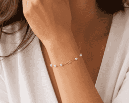 Custom Initial Freshwater Pearl Bracelet