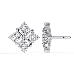 Luxe Diamond Cluster Stud Earrings