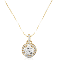 Radiant Halo Solitaire Pendant