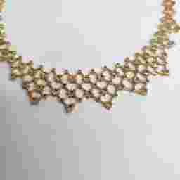 Square Knitted Diamond Necklace