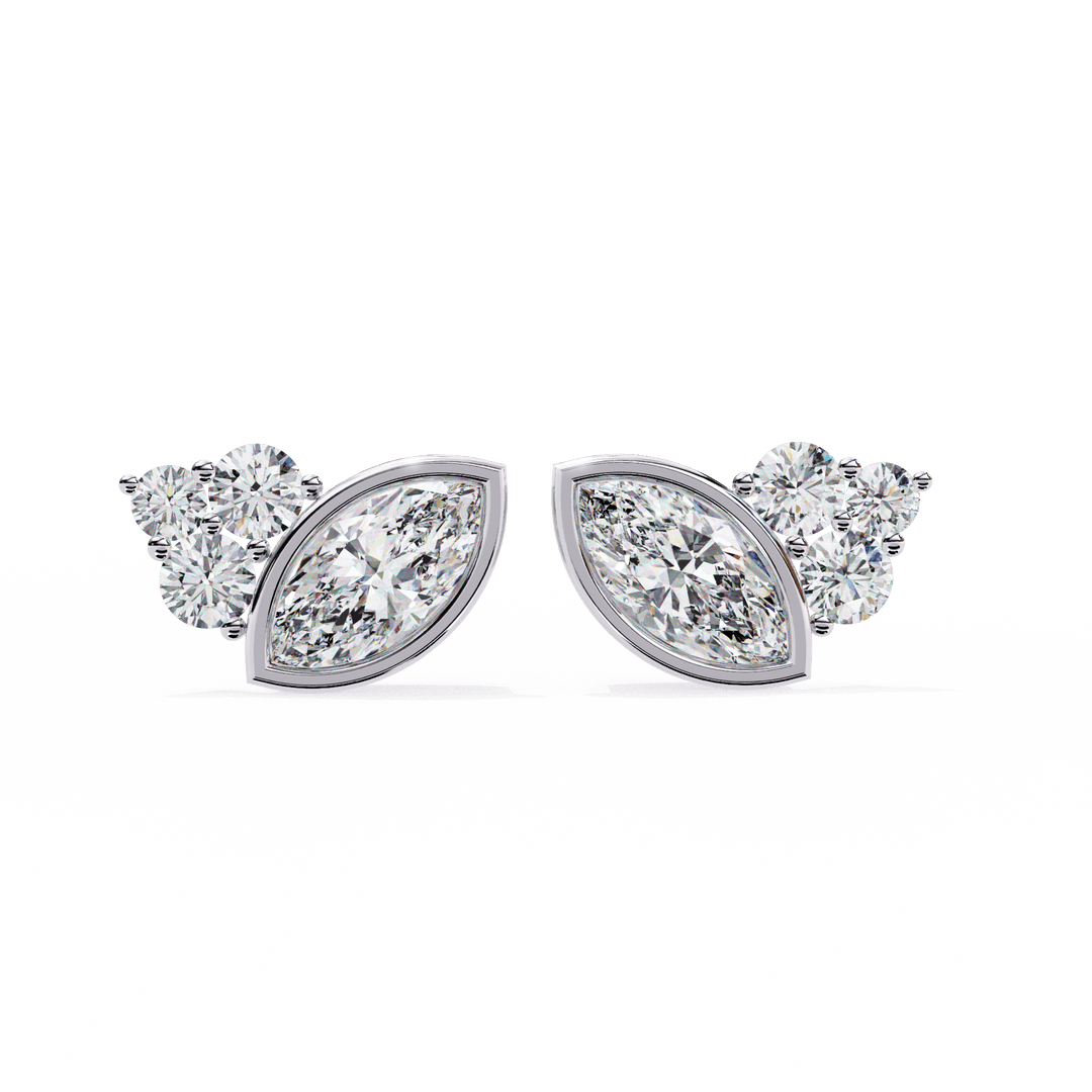 Marquise Bloom Diamond Studs