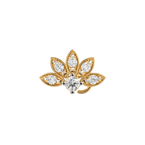 Peacock Diamond Nose Pin