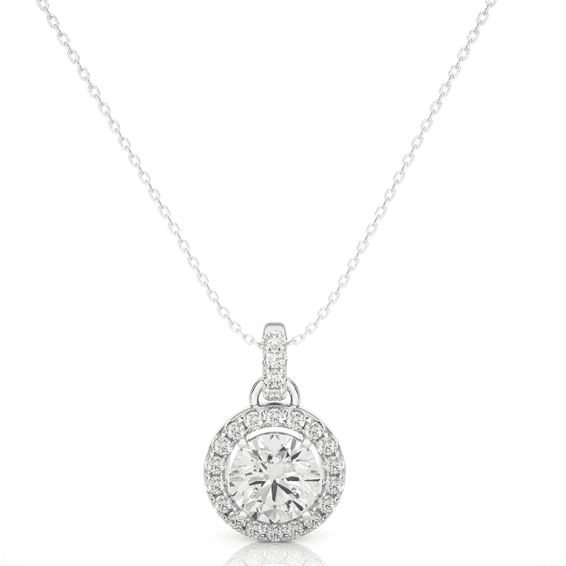 Radiant Halo Solitaire Pendant