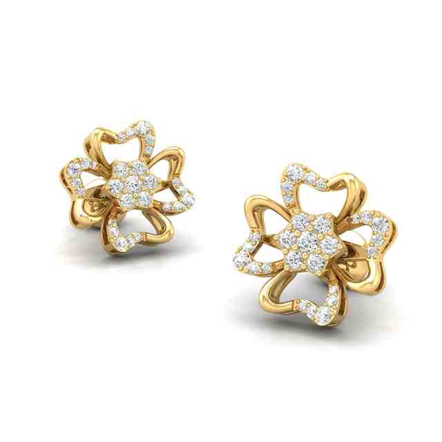 Floral Heart Studs