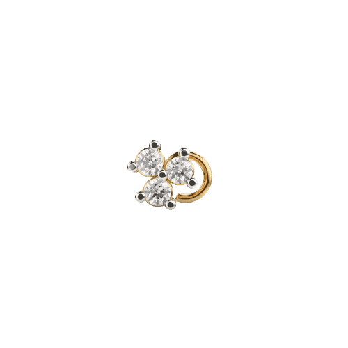 Trio Diamond Classic Nose Pin